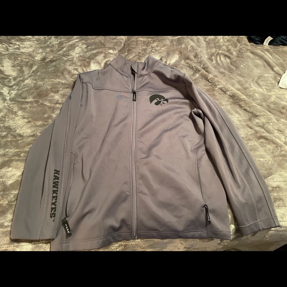 Hawkeye Authentic University of Iowa Hawkeyes Jacket, Gray, M